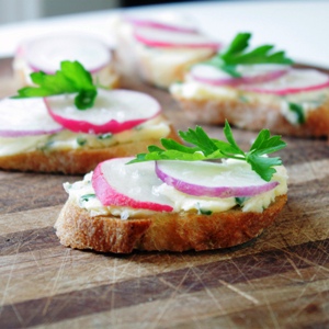 Radish Slice Garnish